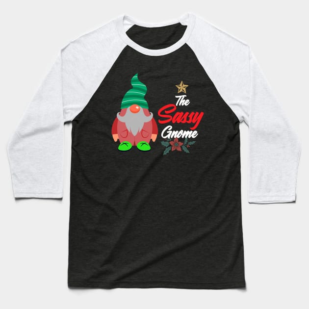 The Sassy Gnome Matching Family Christmas shirt Baseball T-Shirt by boufart